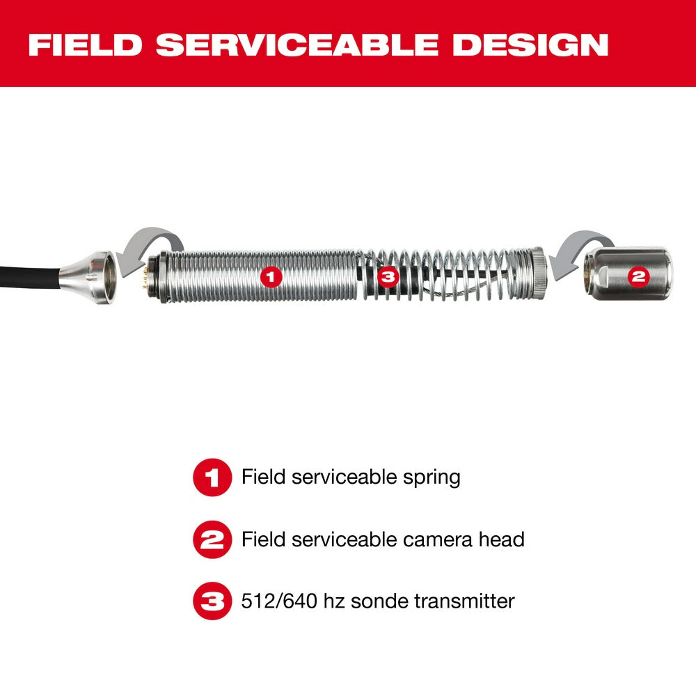 Milwaukee 2972-22 M18 100' Flexible Pipeline Inspection System - 12