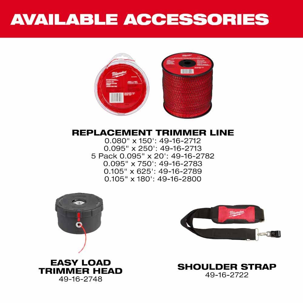 Milwaukee 3006-20 M18 FUEL 17” Dual Battery String Trimmer - 12