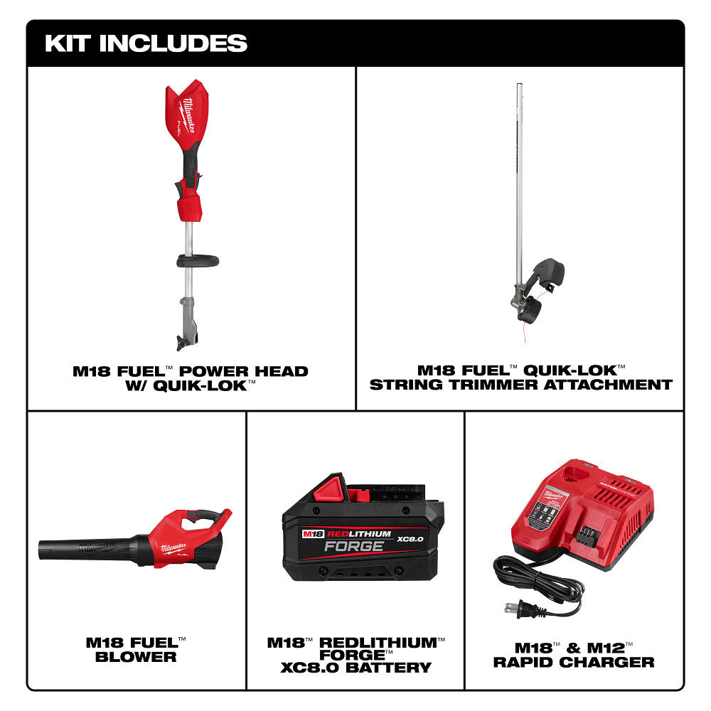 Milwaukee 3031-21 M18 FUEL String Trimmer/Blower Combo Kit - 2