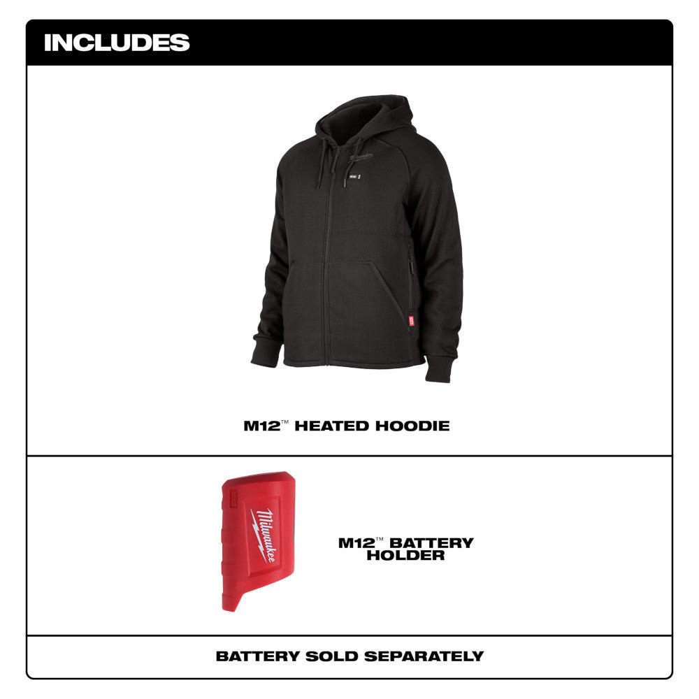 Milwaukee 306B-20 M12 Heated Hoodie Black (Hoodie Only) - 6