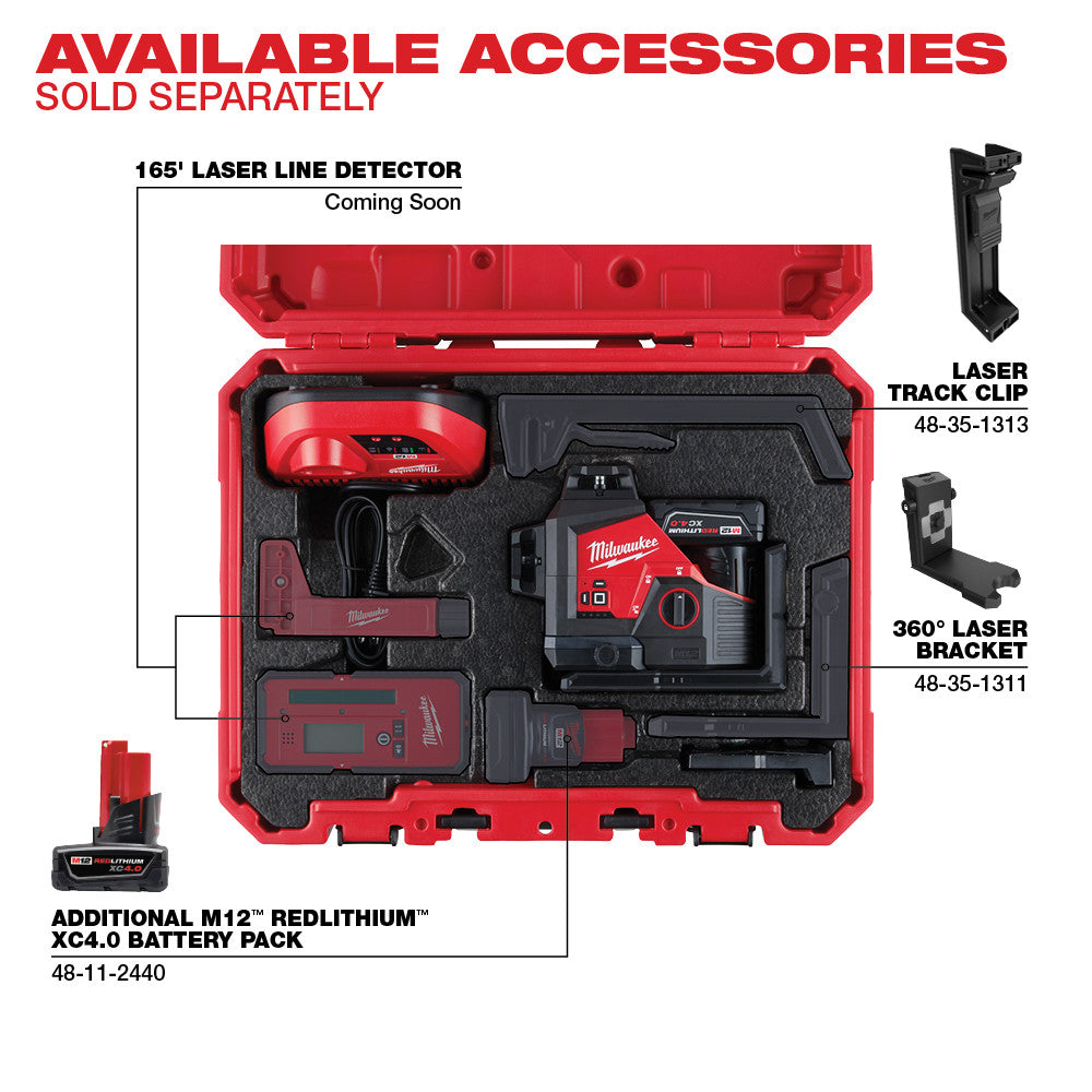 Milwaukee 3632-21 M12™ Green 360° 3-Plane Laser Kit - 5