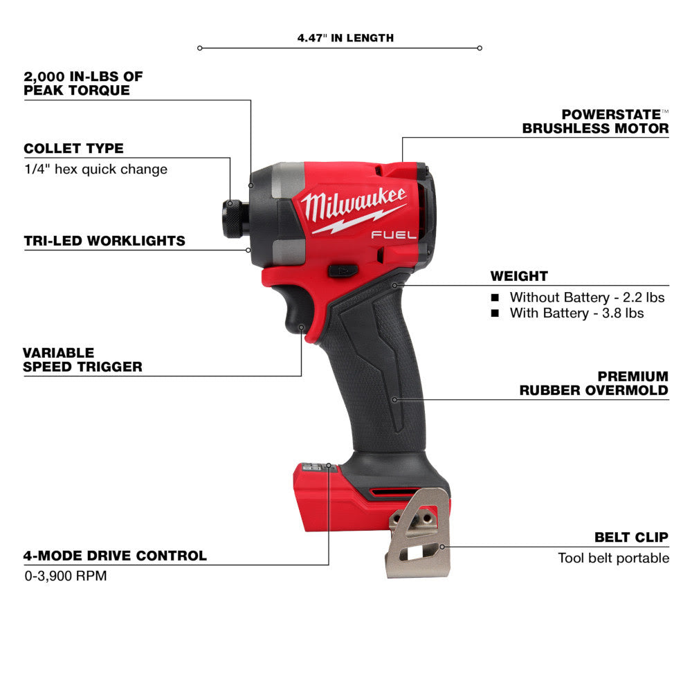 Milwaukee 3697-27 M18 Fuel 7-Tool Combo Kit - 3