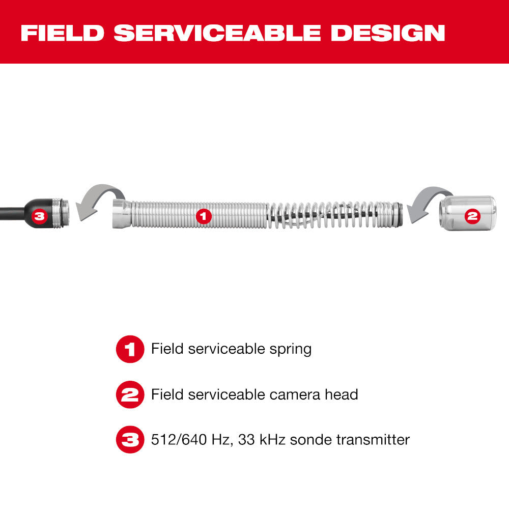 Milwaukee 3974-22 M18 200' Stiff Modular Pipeline Inspection System - 9