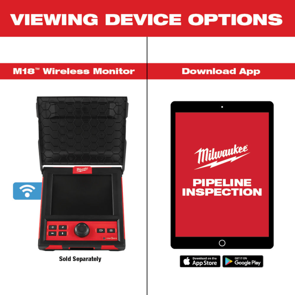 Milwaukee 3974-22 M18 200' Stiff Modular Pipeline Inspection System - 10