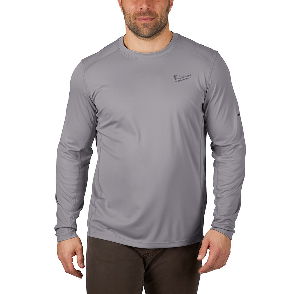 Milwaukee 415G-S WORKSKIN Lightweight Performance Long Sleeve Shirt- Gray, S - 2