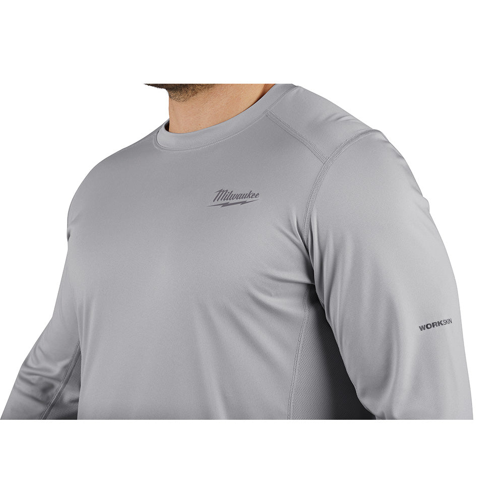 Milwaukee 415G-L WORKSKIN Lightweight Performance Long Sleeve Shirt- Gray, L - 3