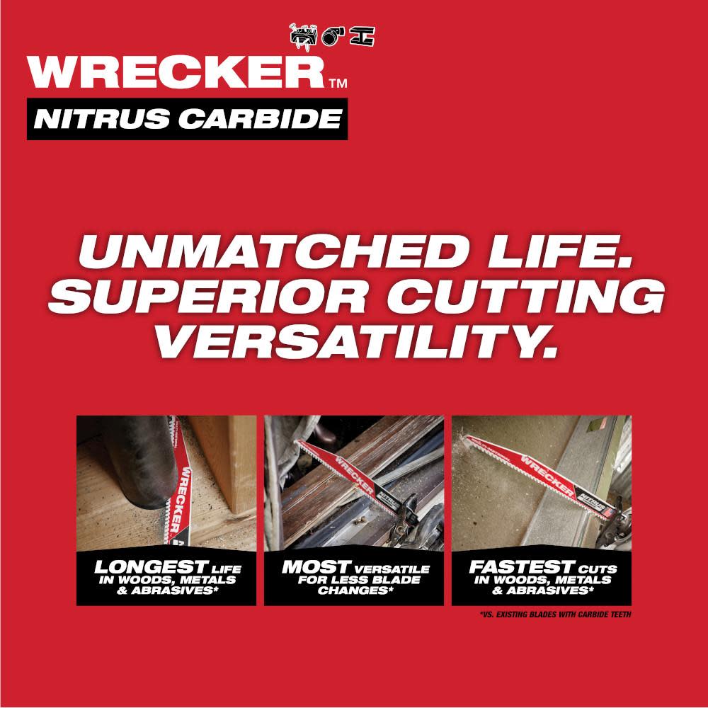 Milwaukee 48-00-5271 6" 6TPI The Wrecker with Nitrus Carbide 1PK - 7