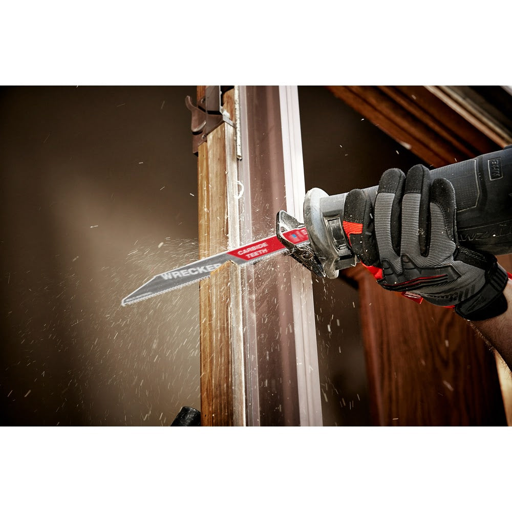 Milwaukee 48-00-5341 6" 6 TPI THE WRECKER™ with Carbide Teeth SAWZALL® Blade 3PK - 12