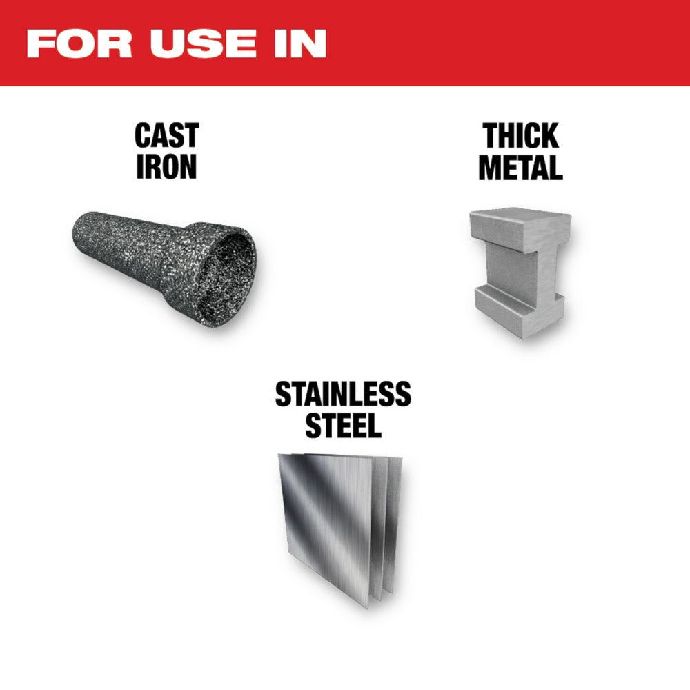 Milwaukee 48-00-5363 12” 7TPI The TORCH™ with NITRUS Carbide™ for Cast Iron SAWZALL®  Blade 3PK - 3