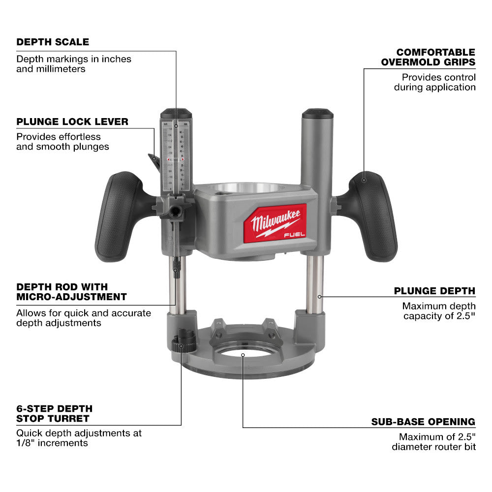 Milwaukee 48-10-2838 1/2" Router Plunge Base - 3