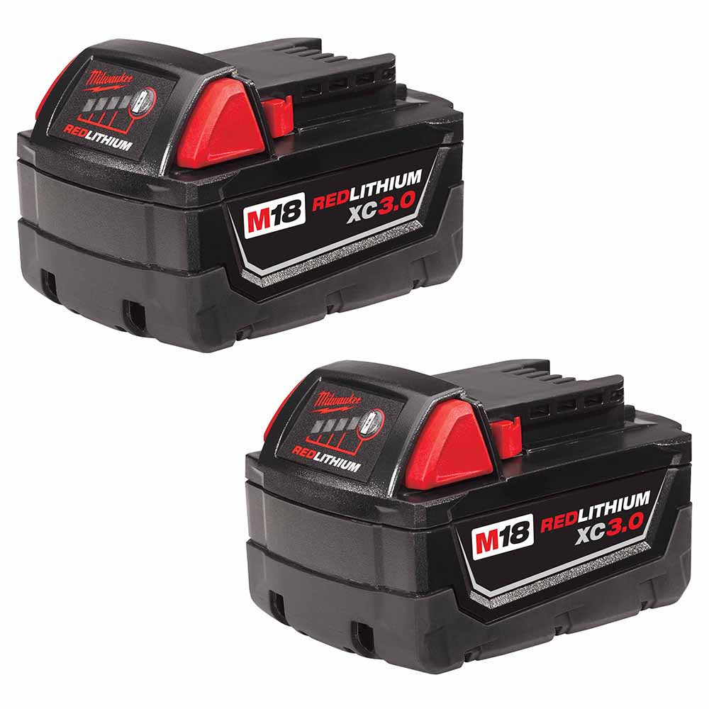 Milwaukee 48-11-1822 M18 XC High Capacity (3.0 AH) Redlithium Battery Two Pack - 2