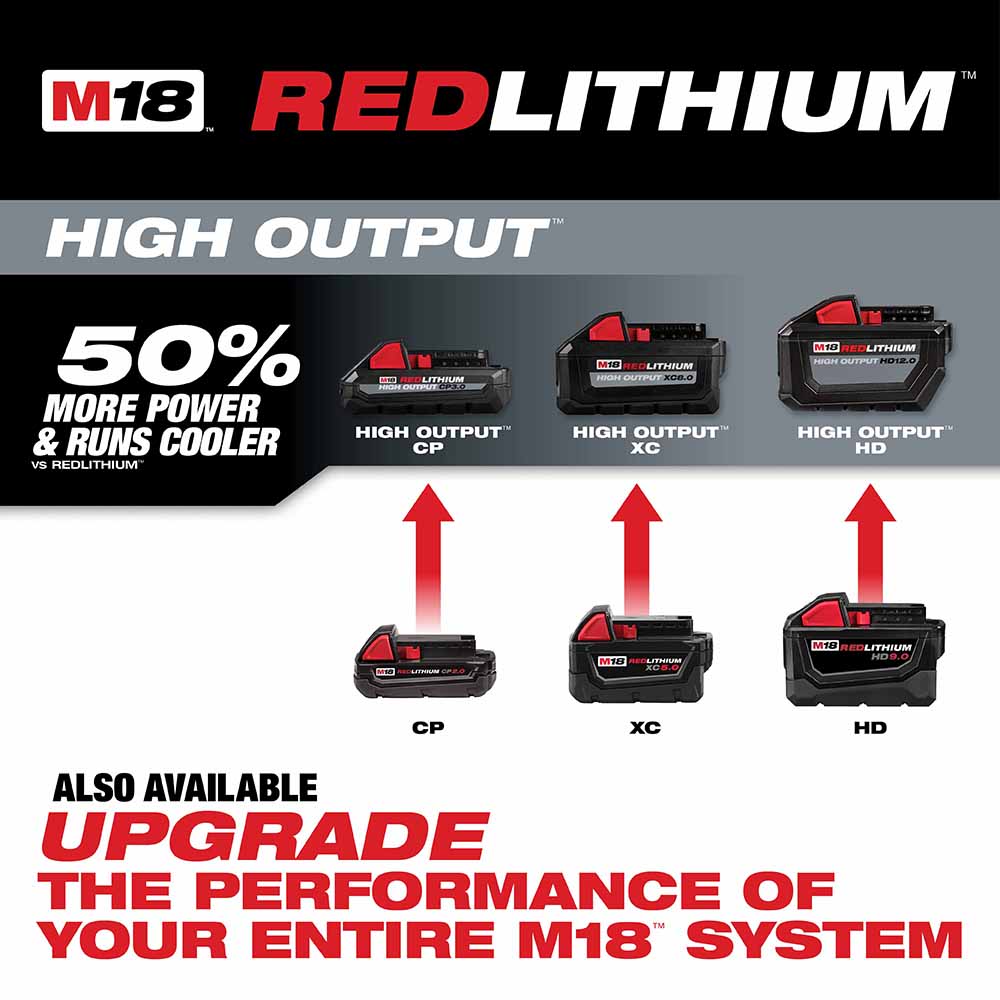 Milwaukee 48-11-1822 M18 XC High Capacity (3.0 AH) Redlithium Battery Two Pack - 5