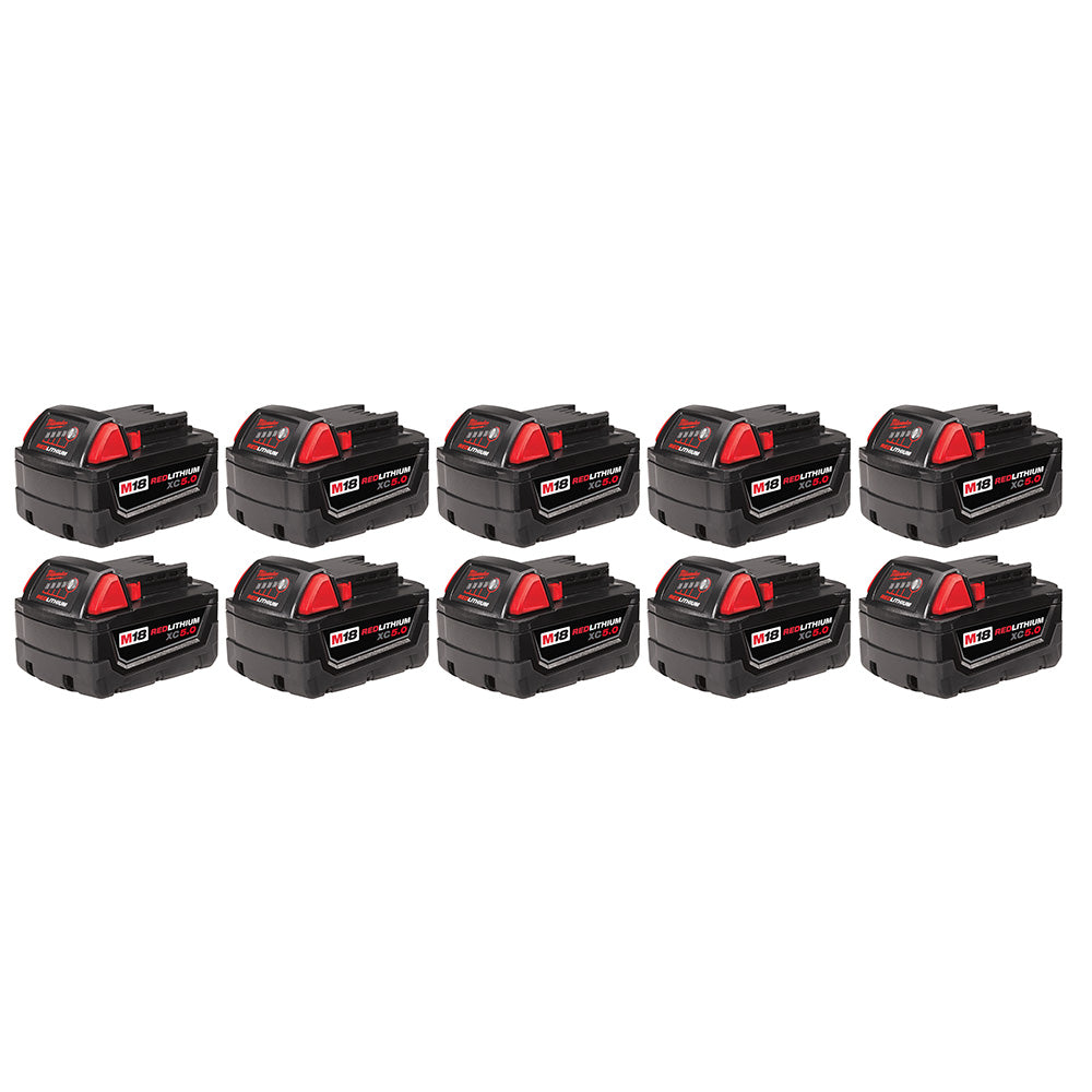 Milwaukee 48-11-1851 M18 5.0Ah Battery 10-Pack