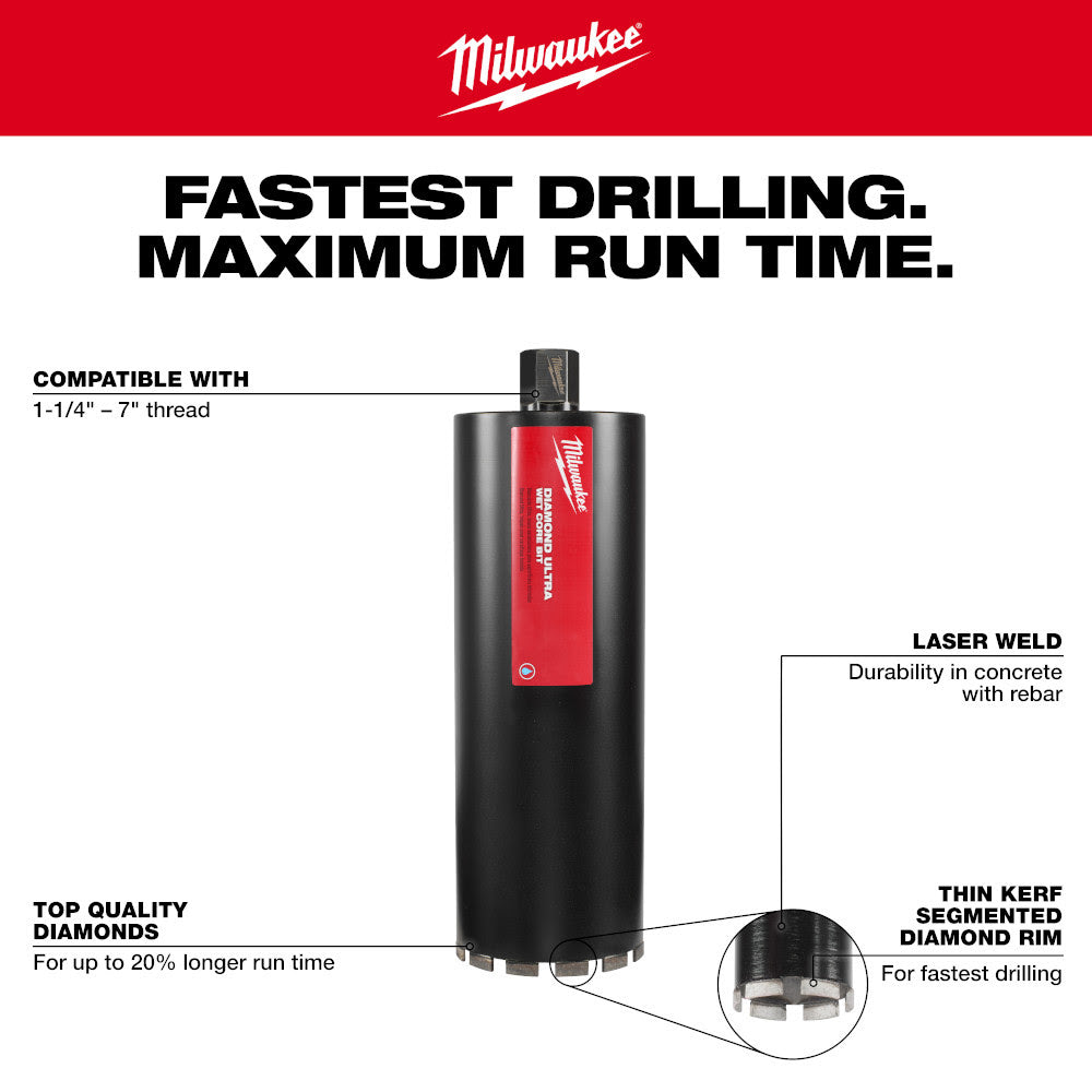 Milwaukee 48-17-5100 10" Diamond Ultra Wet Core Bit - 4