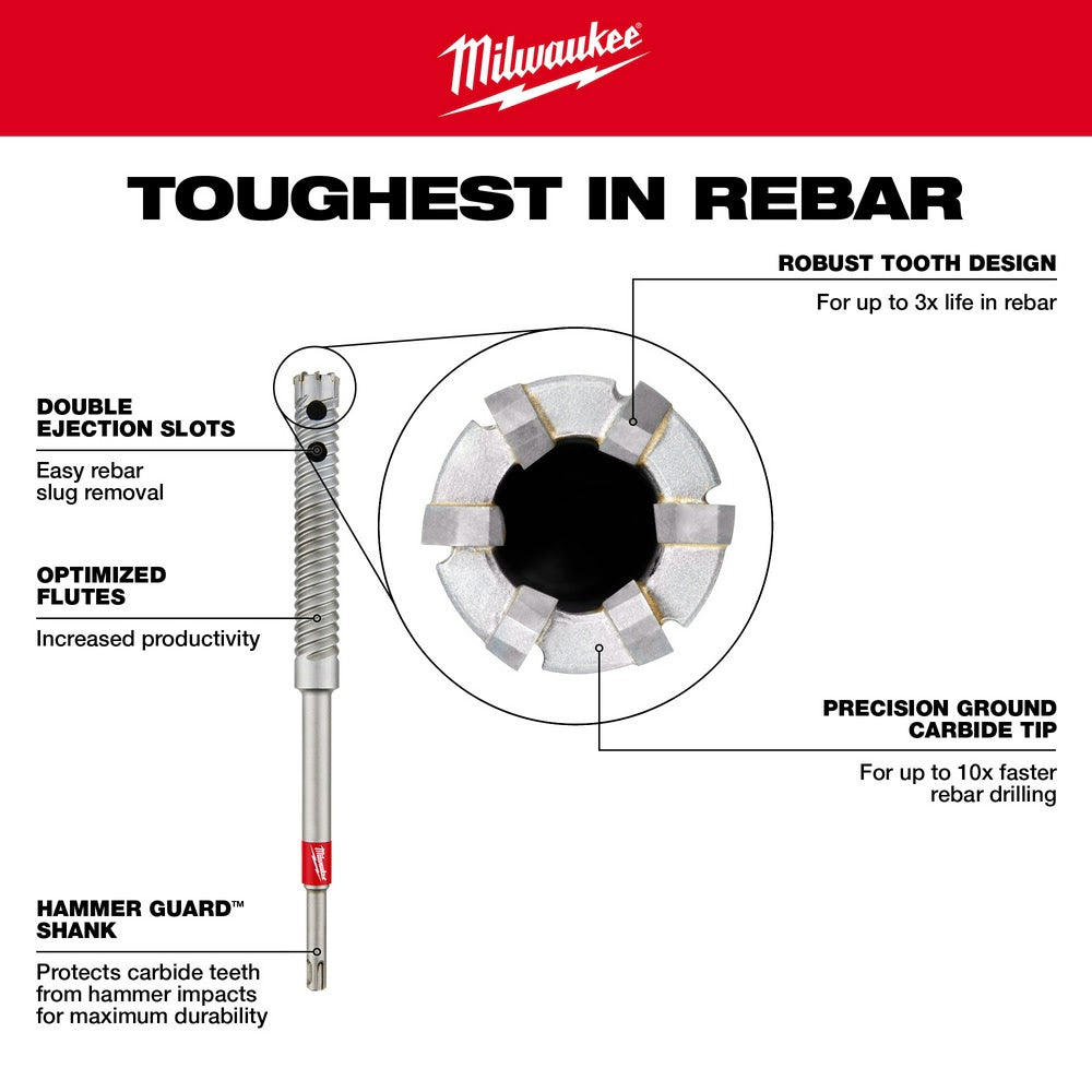 Milwaukee 48-20-6701 SDS PLUS 3/8" X 12"  Rebar Cutter - 5