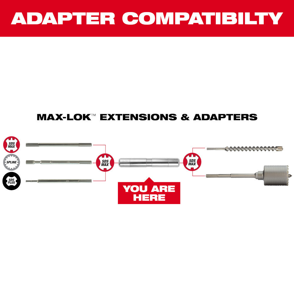 Milwaukee 48-20-6951 15" MAX-LOK SDS MAX Extension - 5