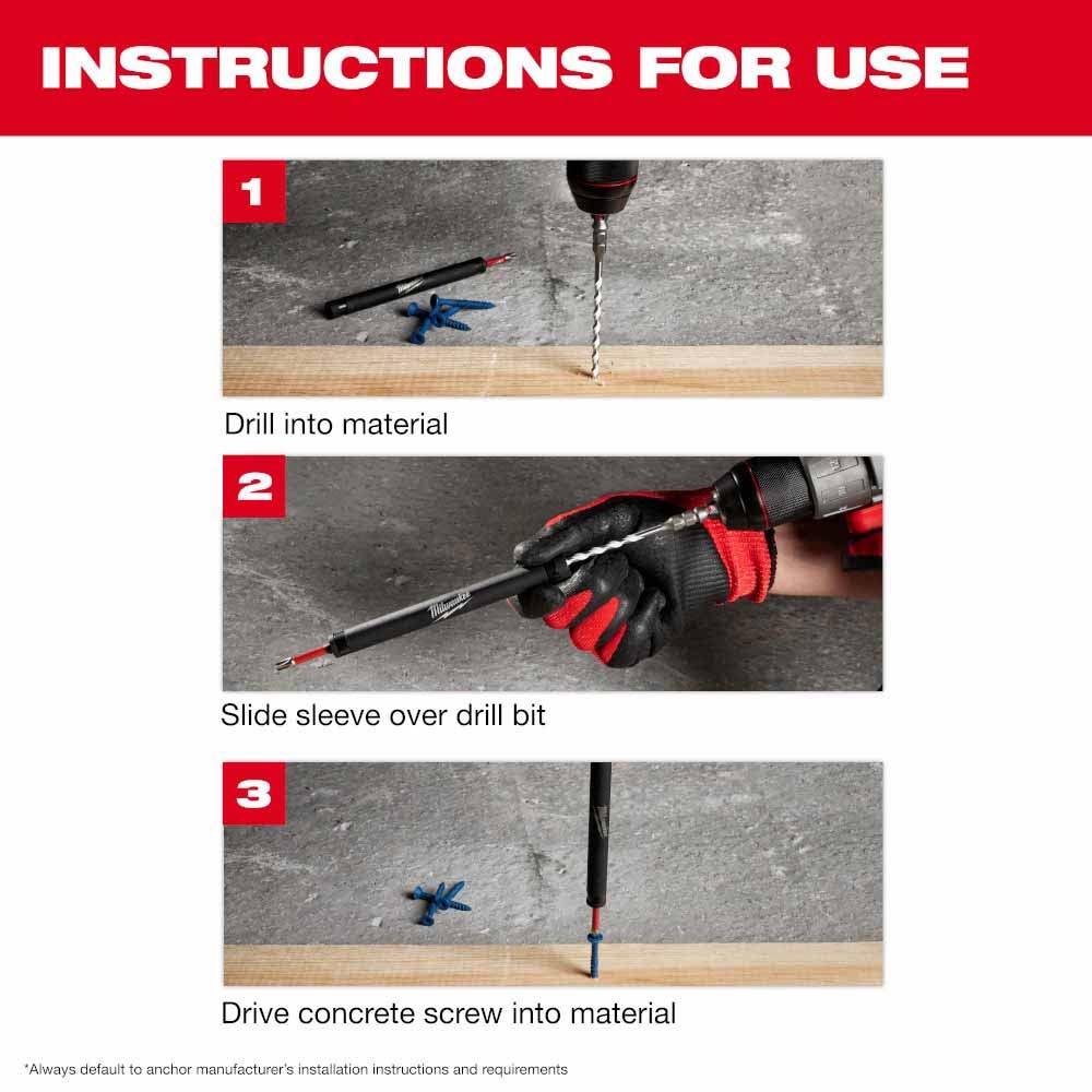 Milwaukee 48-20-8877 SHOCKWAVE Impact Duty Carbide Multi-Material Drill Bit Screw Install Set - 7PC - 6