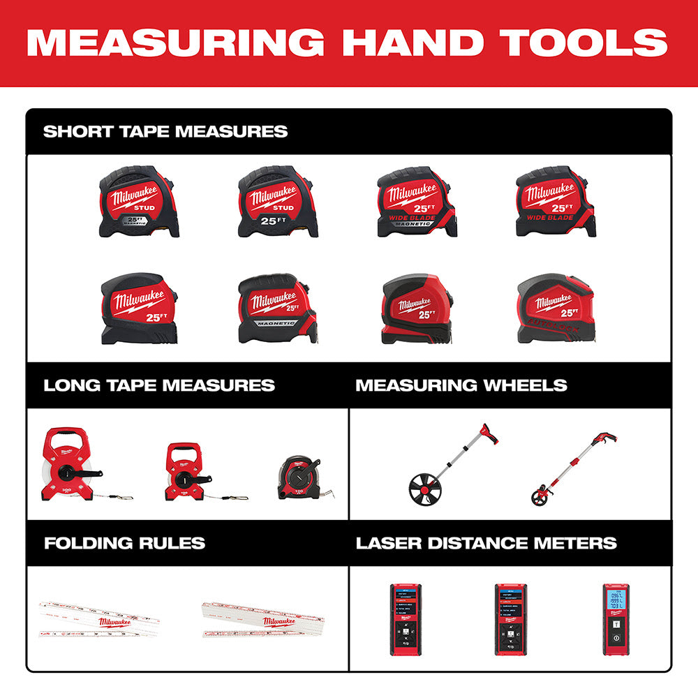 Milwaukee 48-22-0225M 25' Wide Blade Magnetic Tape Measure - 10