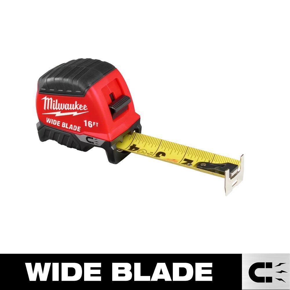 Milwaukee 48-22-1216M 16' Wide Blade Magnetic Tape Measure - 4