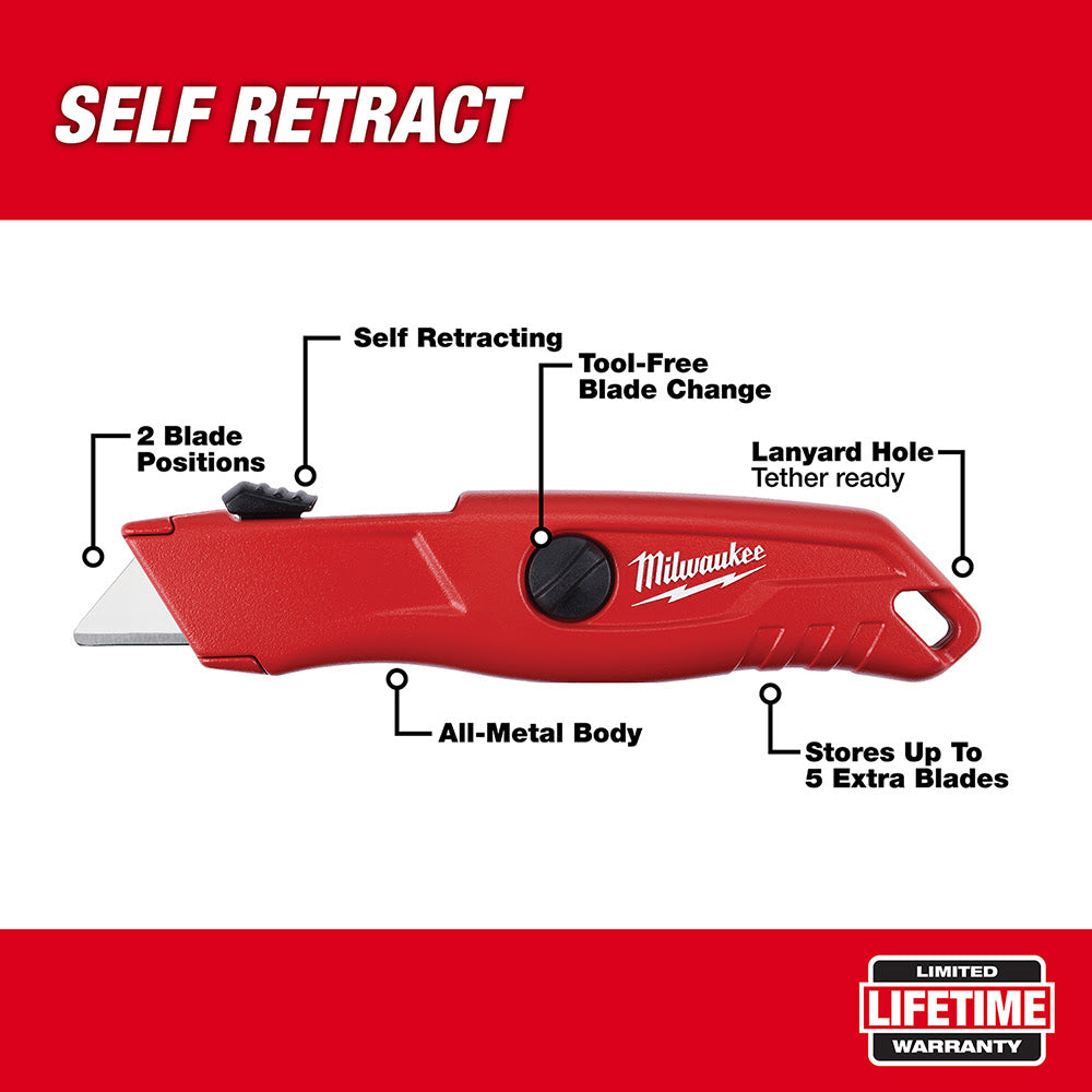 Milwaukee 48-22-1512 Self Retracting Utility Knife - 2