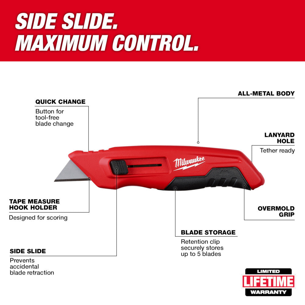 Milwaukee 48-22-1515 Side Sliding Utility Knife - 2