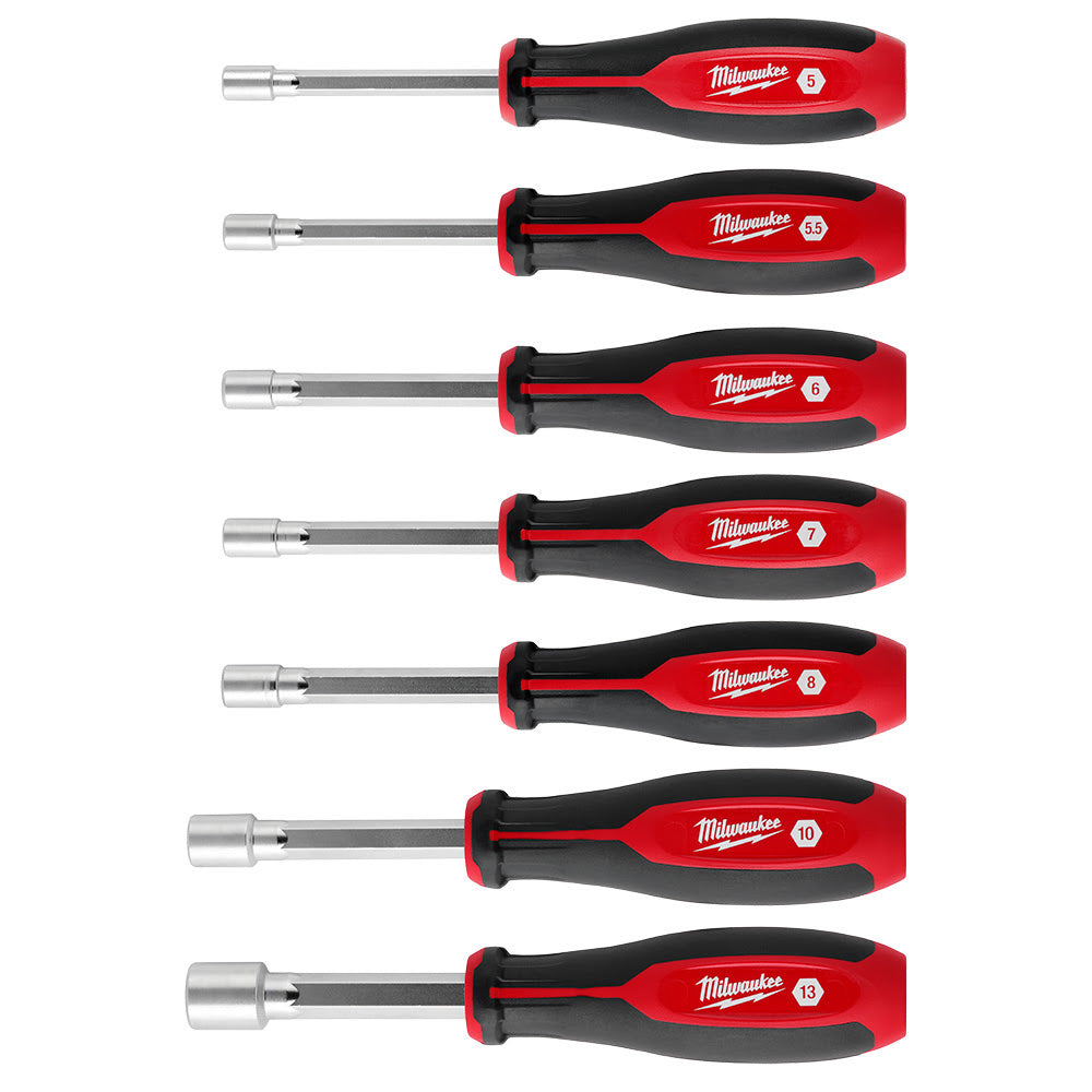 Milwaukee 48-22-2548 7pc Metric HollowCore Magnetic Nut Driver Set - 9