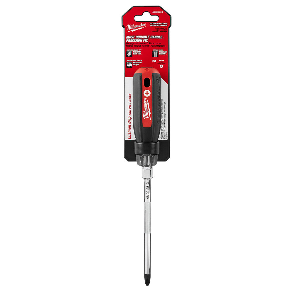 Milwaukee 48-22-2813 #3 Phillips - 6" Cushion Grip Screwdriver - 2