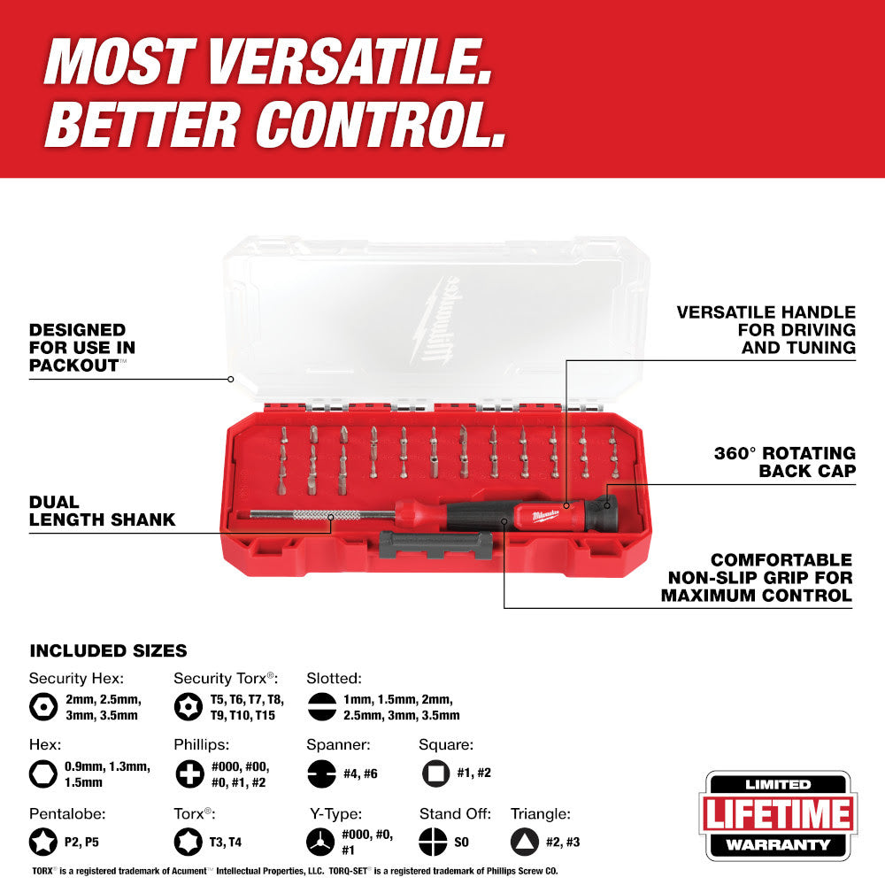 Milwaukee 48-22-2935 39-in-1  Precision Multi-Bit Screwdriver - 3