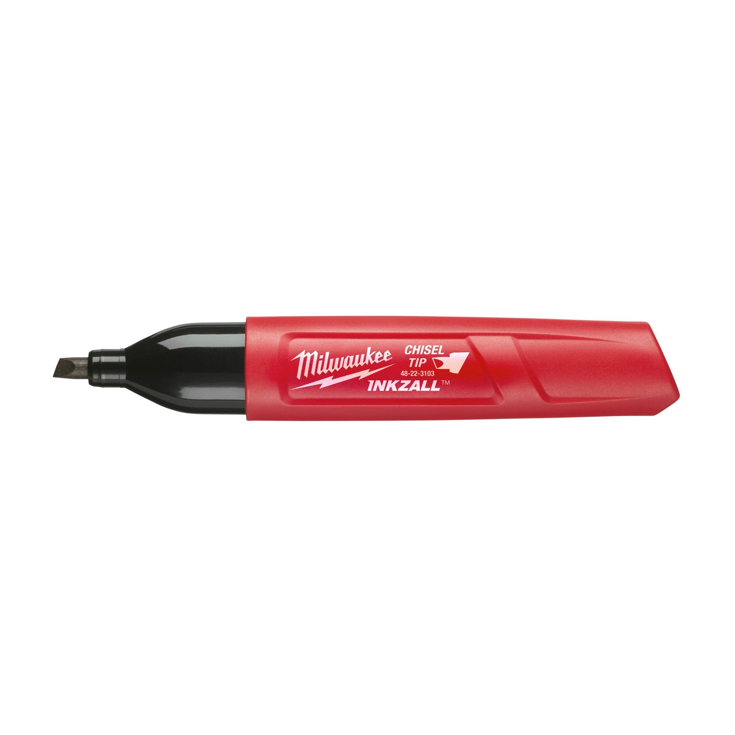 Milwaukee 48-22-3130 INKZALL Medium Chisel Tip Black Marker King Size (Bulk/35524) - 3