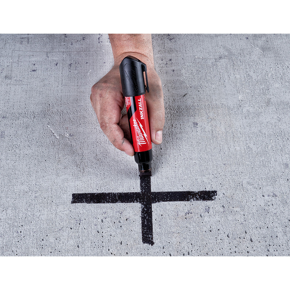 Milwaukee 48-22-3260 INKZALL Extra Large Chisel Tip Black Marker - 4