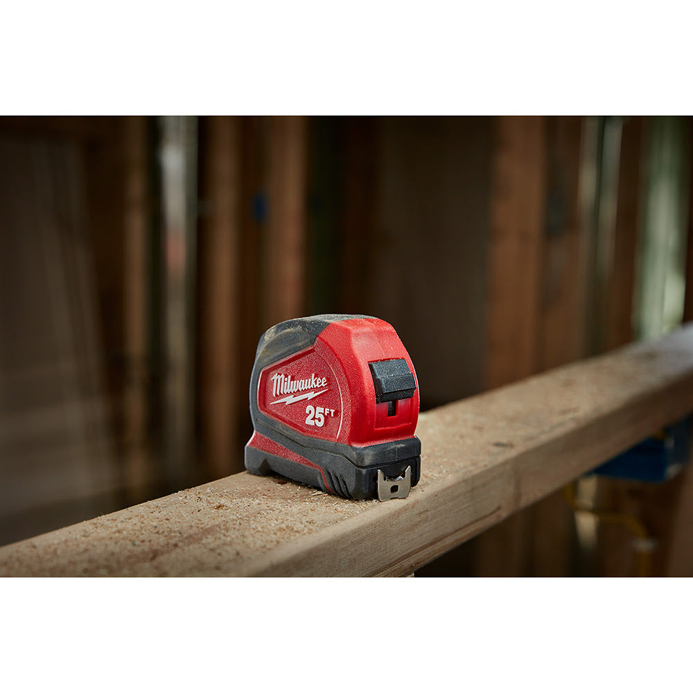 Milwaukee 48-22-6825 25 Ft Compact Nylon Bond Blade Protection Auto Lock Tape - 7