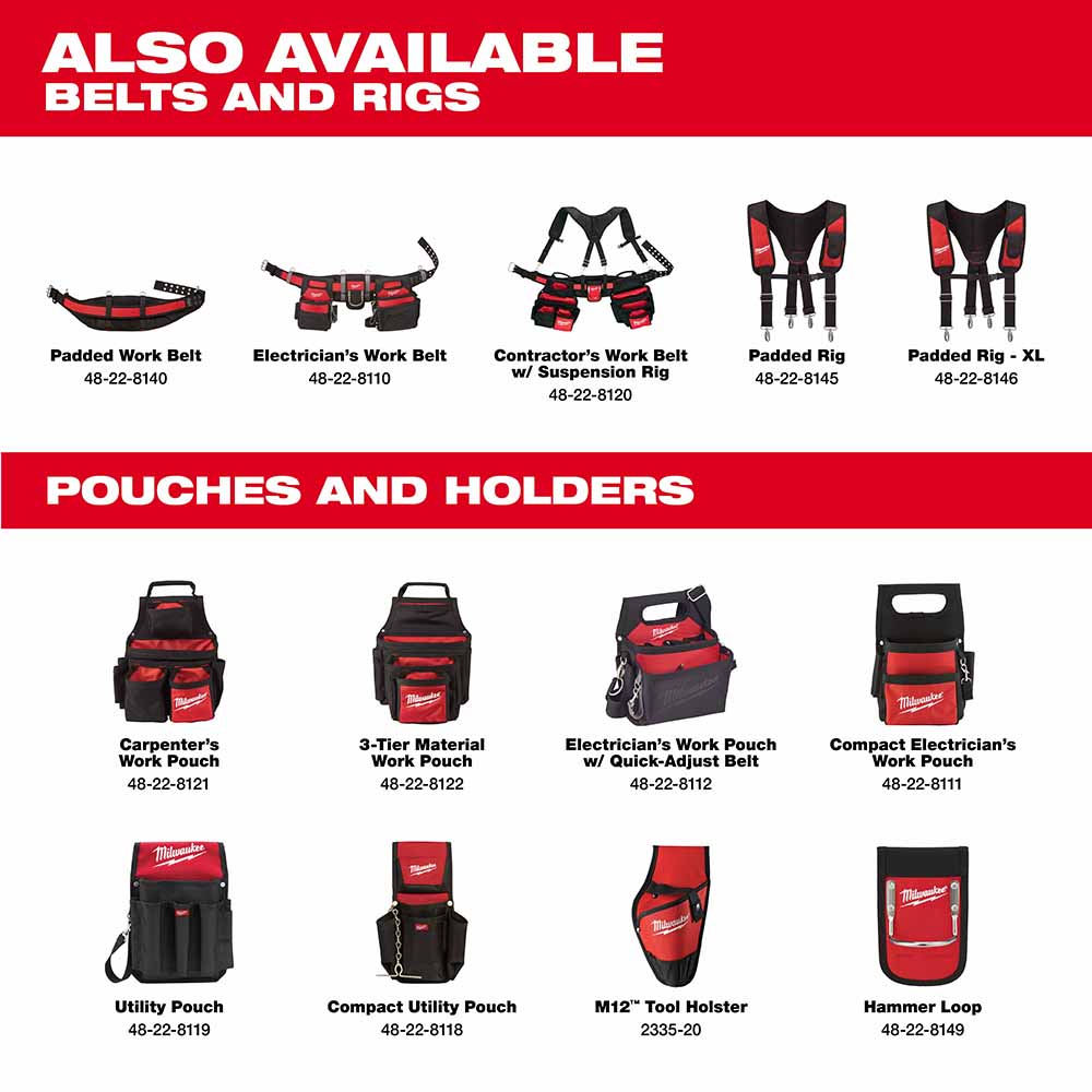 Milwaukee 48-22-8111 Compact Electricians Work Pouch - 4