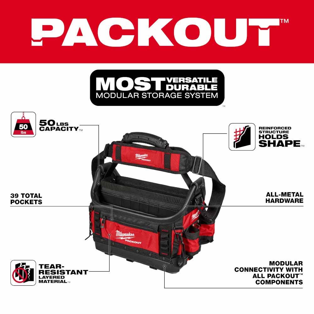 Milwaukee 48-22-8317 PACKOUT 15" Structured Tote - 2