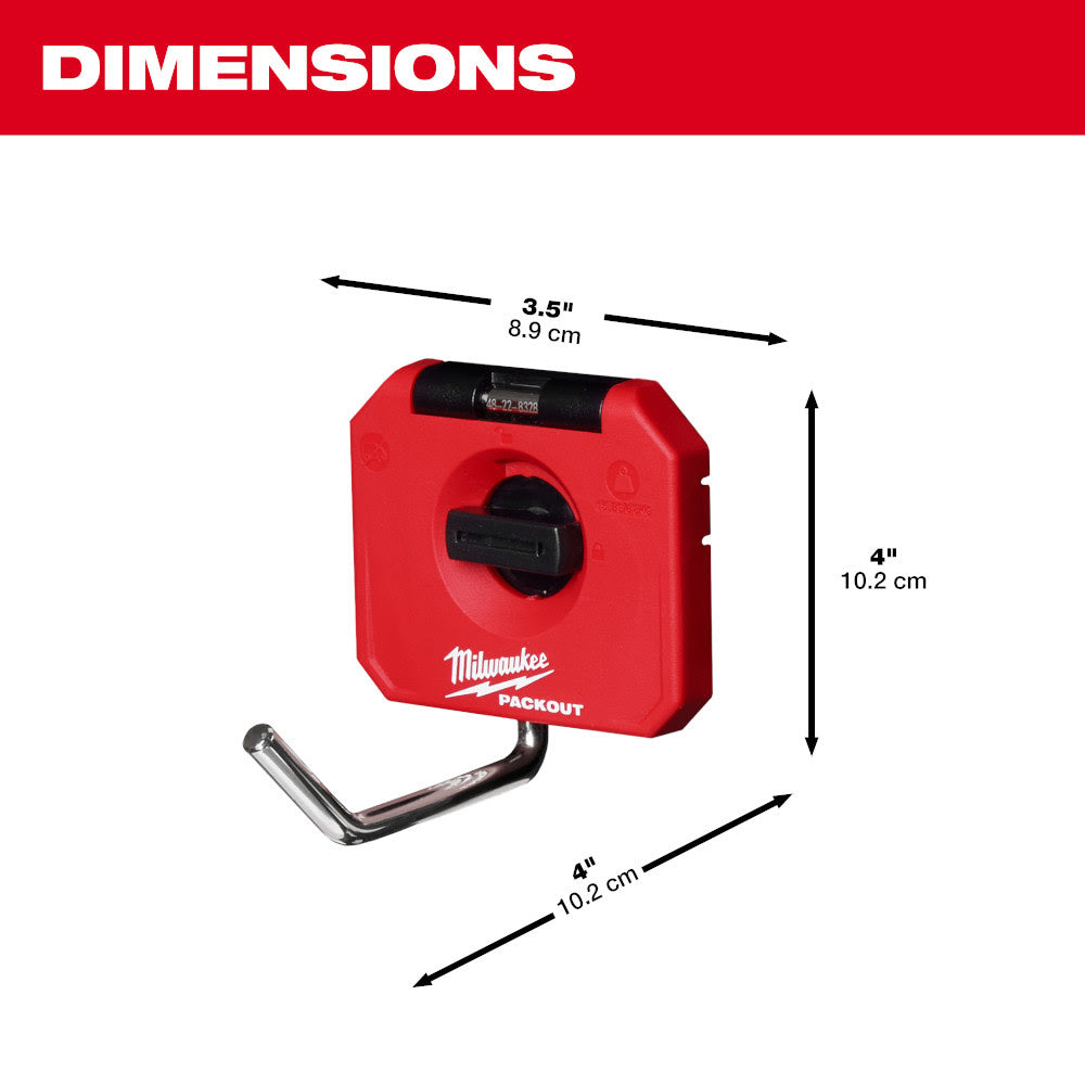 Milwaukee 48-22-8328 PACKOUT 4" Single Straight Hook - 4