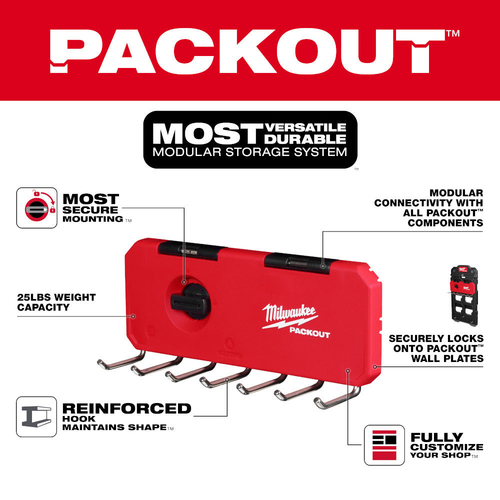 Milwaukee 48-22-8329 PACKOUT 7-Hook Rack - 2