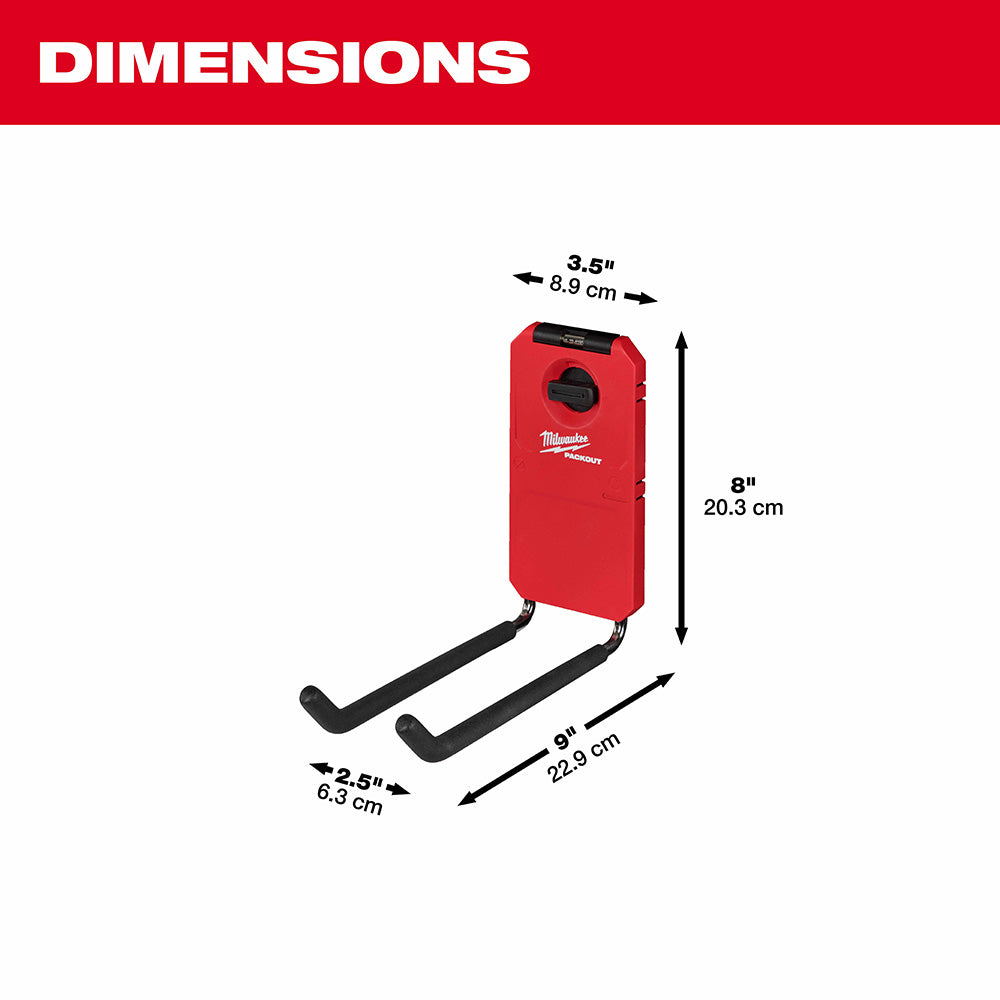 Milwaukee 48-22-8330 PACKOUT Shop Storage 9" Straight Hook - 4