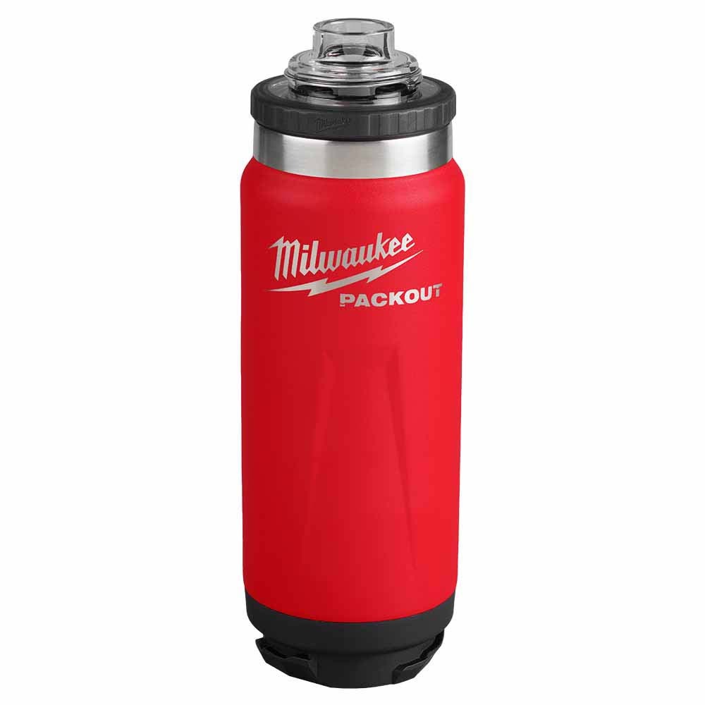 Milwaukee 48-22-8396R PACKOUT 24oz Insulated Bottle with Chug Lid - Red - 4