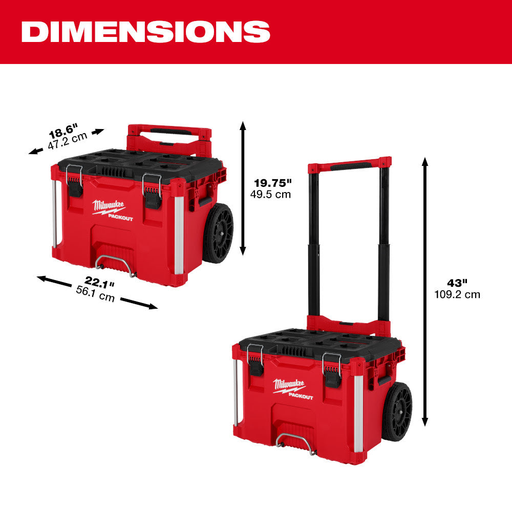 Milwaukee 48-22-8427 PACKOUT Rolling Tool Box - 2