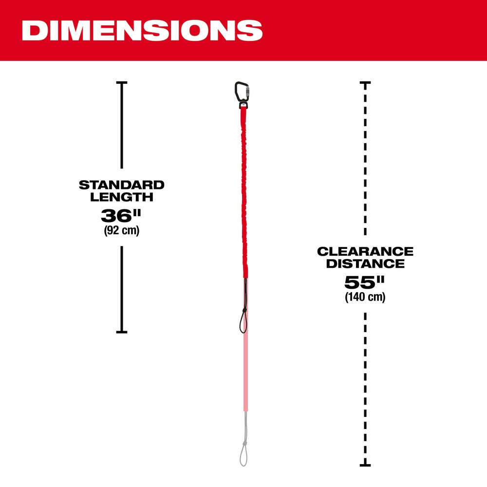 Milwaukee 48-22-8810 10 lb 36.3" Shock Absorbing and Locking Tool Lanyard - 3