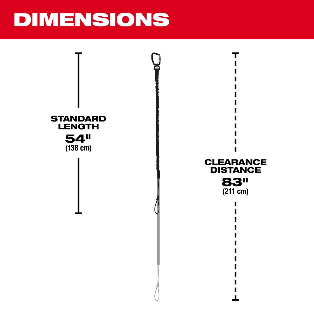 Milwaukee 48-22-8816 15LBS 54" Extended Reach Locking Tool Lanyard - 3