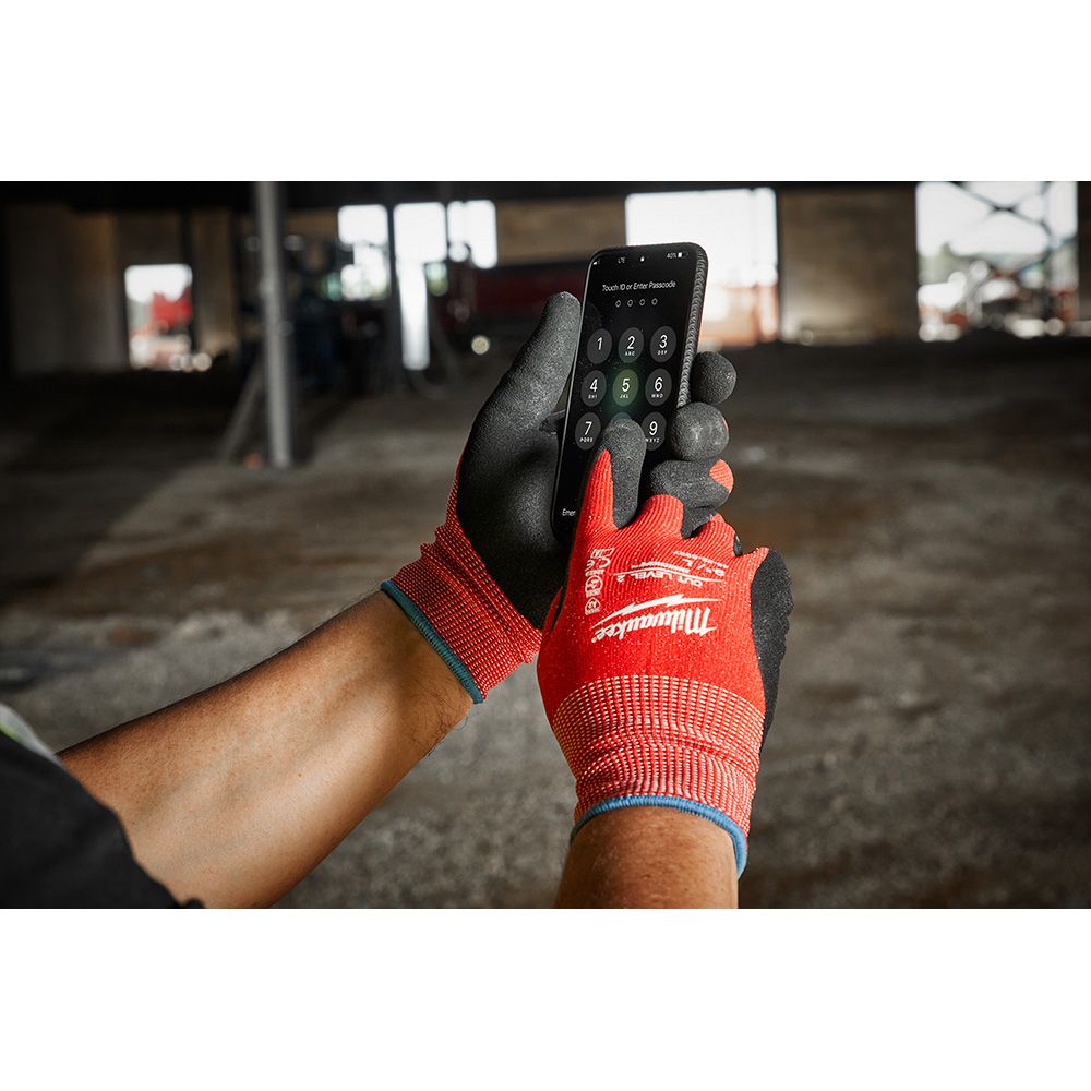 Milwaukee 48-22-8927B Cut Level 2 Nitrile Dipped Gloves - Large - Bulk 12PK - 5