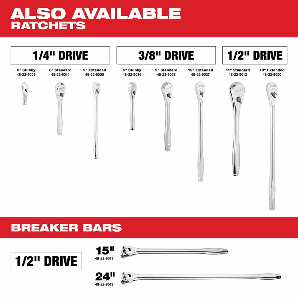 Milwaukee 48-22-9003 1/4” Drive 3” Ratchet - 7