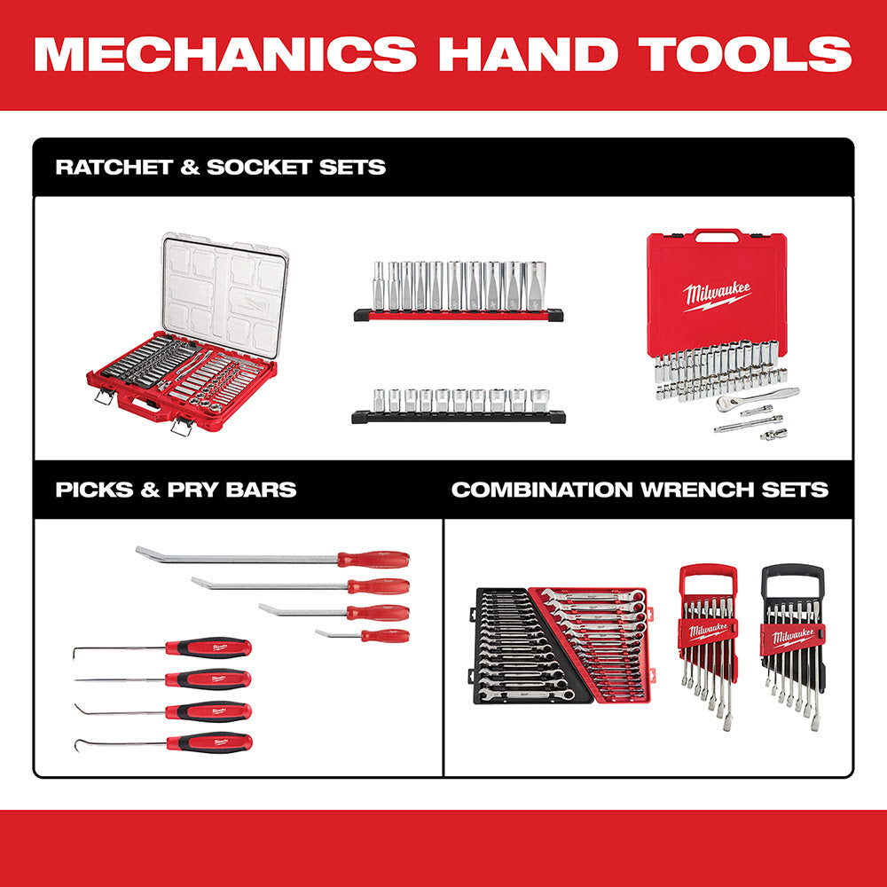 Milwaukee 48-22-9010 47 pc 1/2" Socket Wrench Set – SAE & Metric - 12