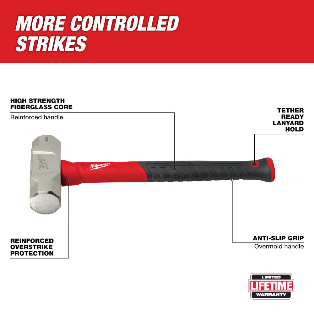 Milwaukee 48-22-9314 4lb Fiberglass Engineer Hammer - 2