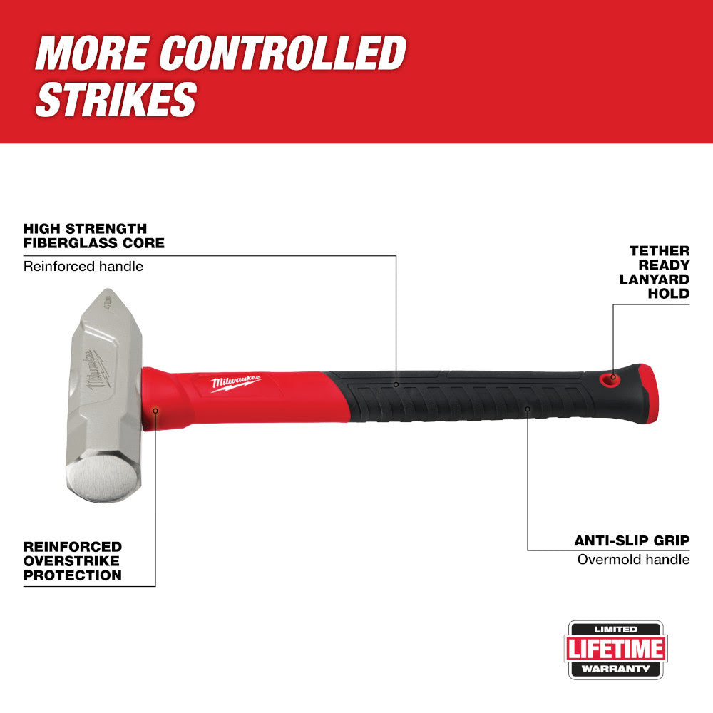 Milwaukee 48-22-9315 4lb Fiberglass Cross Peen Hammer - 2