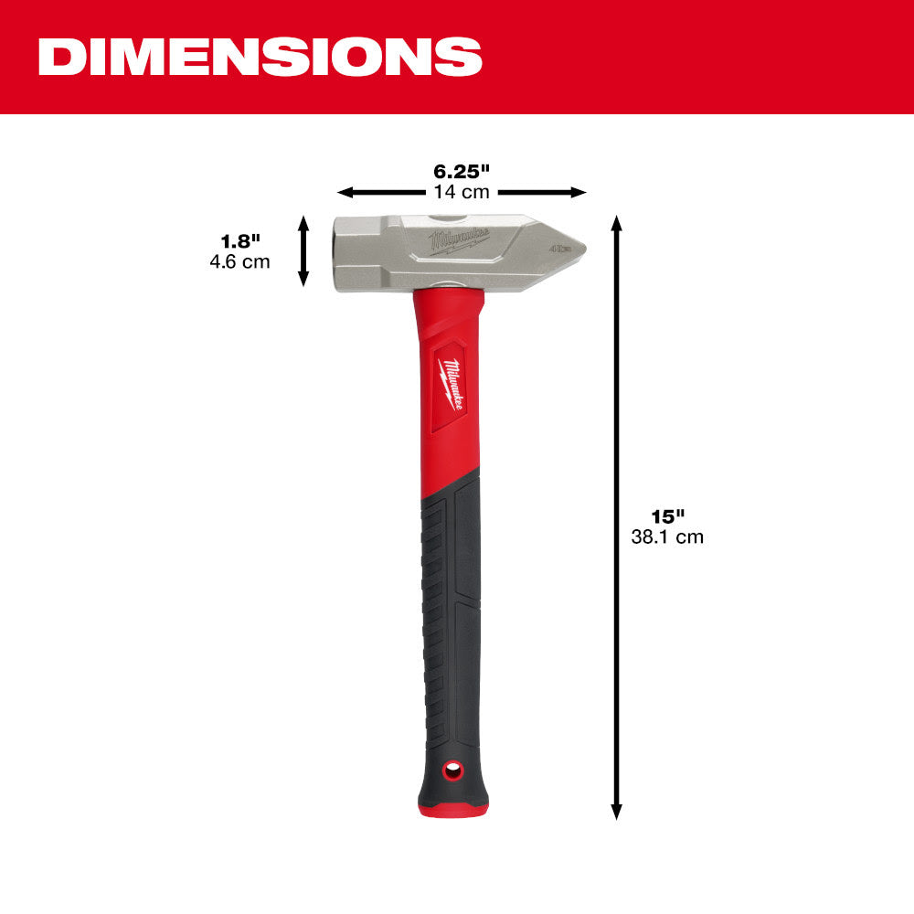 Milwaukee 48-22-9315 4lb Fiberglass Cross Peen Hammer - 3