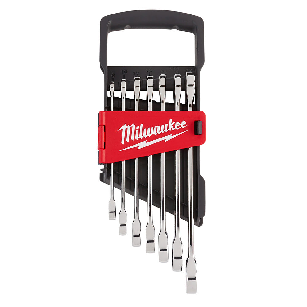 Milwaukee 48-22-9506 7 Piece Ratcheting Combination Wrench Set - Metric