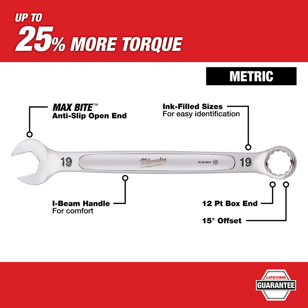 Milwaukee 48-22-9507 7 Piece Combination Wrench Set - Metric - 3