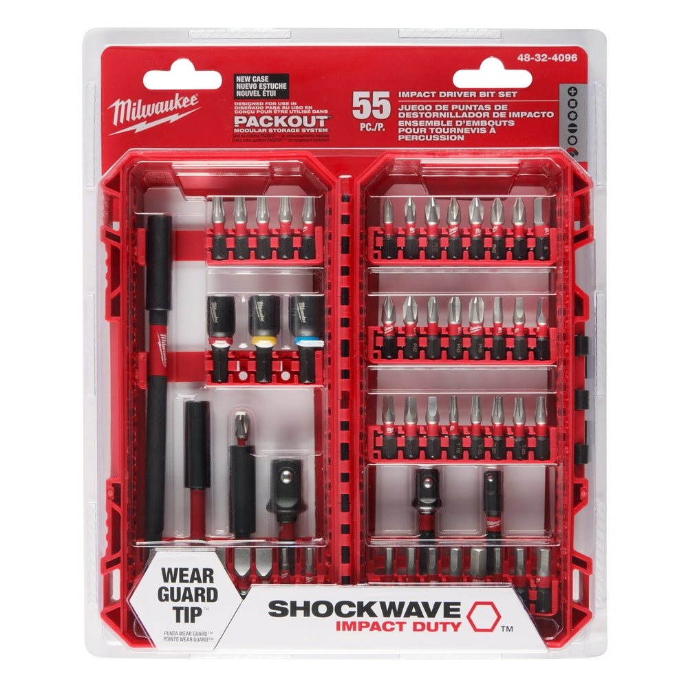 Milwaukee 48-32-4096 SHOCKWAVE Impact Duty Driver Bit Set - 55PC - 12