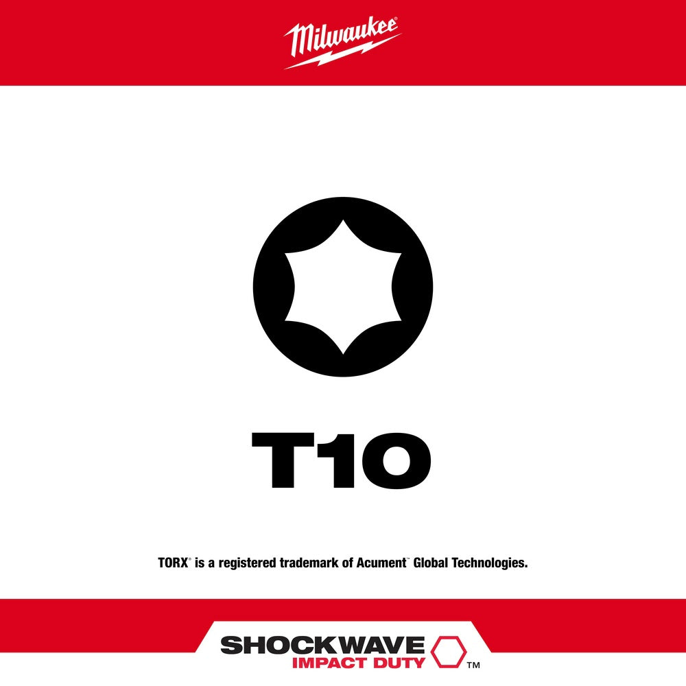 Milwaukee 48-32-4576 Shockwave 3.5" T10 5PK - 2